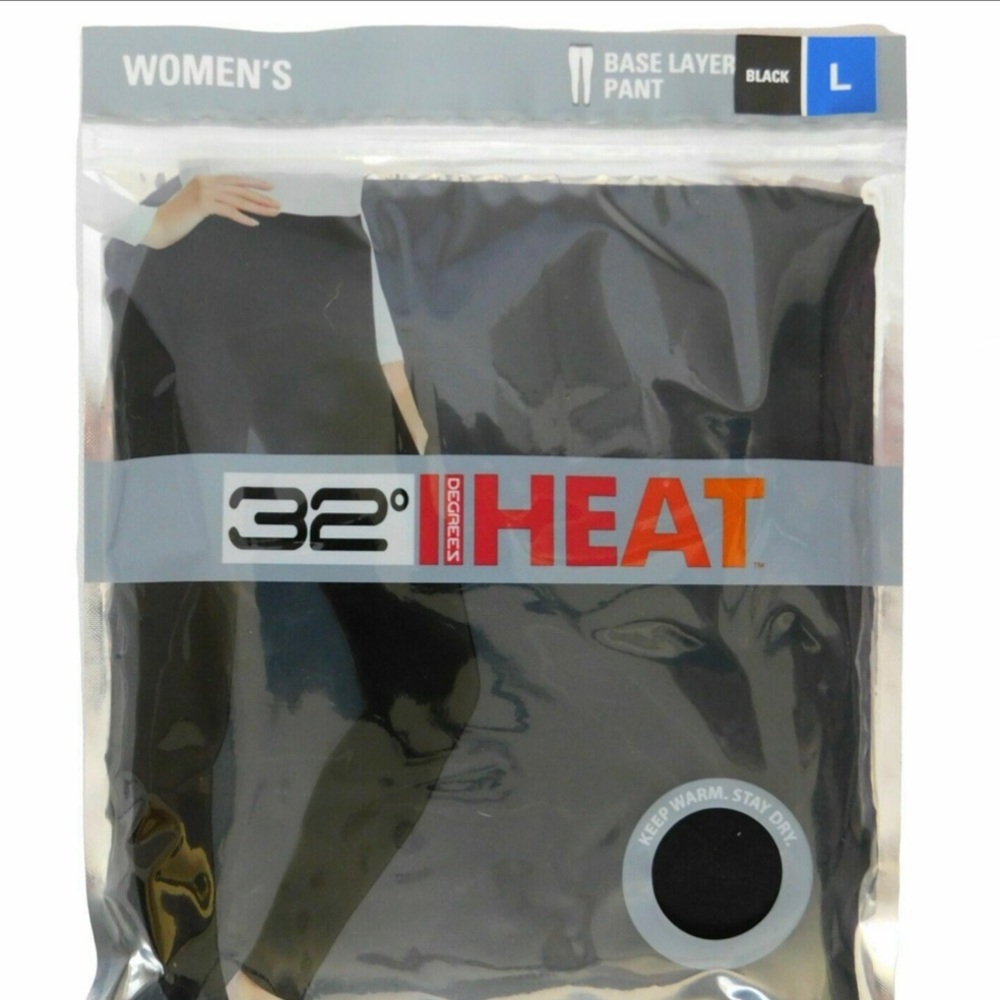 32 Degrees HEAT Women's Base Layer Legging Pant Black Size Medium NWT